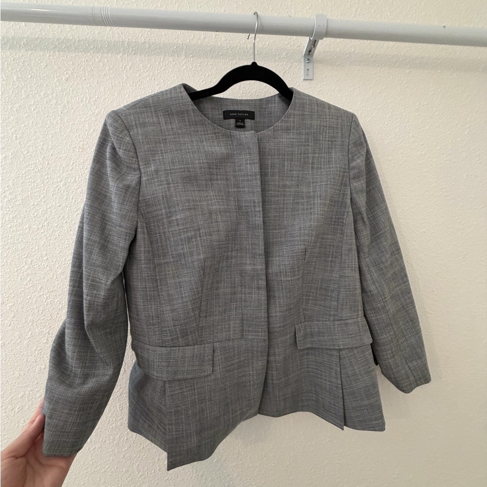 Ann Taylor Gray Suit Jacket